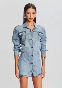 Laura Denim Dress(Tidal,XXS)