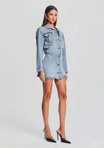 Laura Denim Dress(Tidal,XXS)