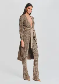 Adaline Cable Knit Cardigan(Washed Tan,XXS/XS)