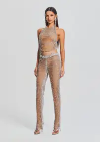 Delaney Embellished Top(Tannin/Silver,XXS)