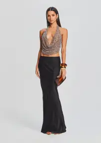 Eleanor Sequin Top(Tannin/Silver,XXS)