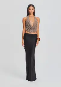 Eleanor Sequin Top(Tannin/Silver,XXS)