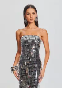 Imani Dress(Black/Silver,XXS)