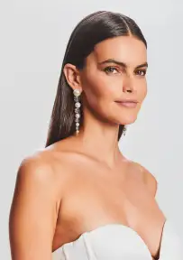 Quinn Earring - Ivory/Silver