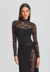 Saphhira Lace Dress(Black,XXS)