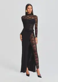 Saphhira Lace Dress(Black,XXS)