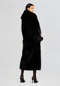 Averie Faux Fur Coat(Black,XXS)