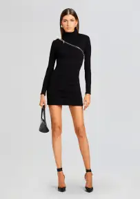 Blondie Denim Dress(Stone Black,XXS)