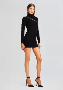 Blondie Denim Dress(Stone Black,XXS)