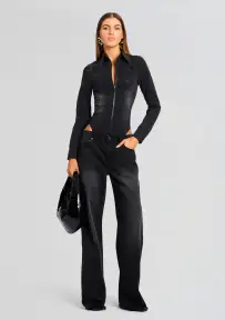 Helena Denim Bodysuit(Midnight Terry,XXS)
