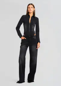 Helena Denim Bodysuit(Midnight Terry,XXS)