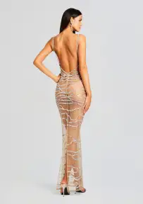 Citrine Dress(Tannin/Silver,XXS)