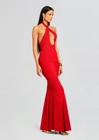 Verona Bandage Knit Dress(Red,XXS)
