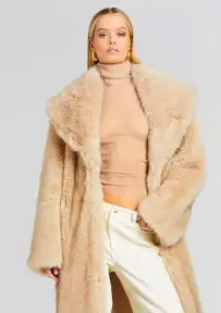 Averie Faux Fur Coat(Tannin,XXS)