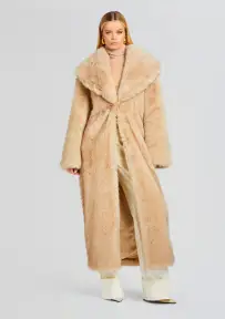 Averie Faux Fur Coat(Tannin,XXS)