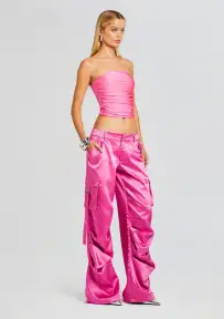 Debbi Strapless Top(Malibu Pink,XXS)