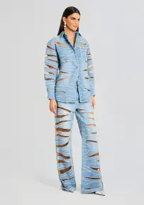 Avani Embellished Denim Shirt(Bondi,XXS)
