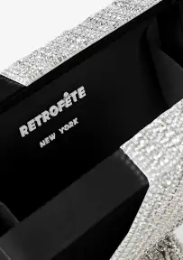 Adley Crystal Bag - Black/Silver