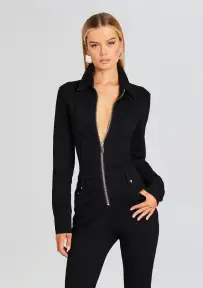 Deedee Denim Jumpsuit(Stone Black,XXS)