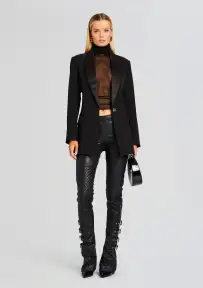 Della Leather Pant(Black,XXS)