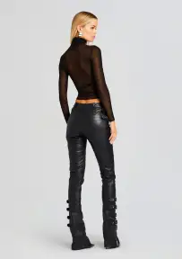 Della Leather Pant(Black,XXS)