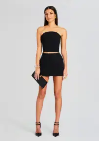 Half Moon Corset Top(Black,XS)