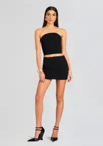 Half Moon Corset Top(Black,XS)