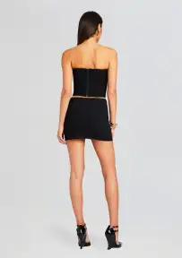 Half Moon Corset Top(Black,XS)