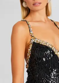 Ivanna Dress(Black/Gold,XXS)