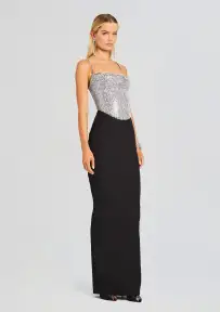 Jazlyn Dress(Black/Silver,XXS)