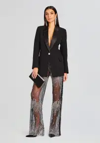 Vondra Sequin Pant(Black/Silver,XXS)
