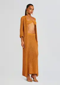Viola Long Cover Up(Tobacco,XS-S)