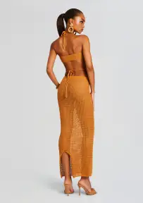 Aria Knitted Skirt(Tobacco,XS-S)