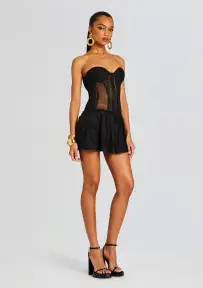 Bakary Short Dress(Black Sham,XS)