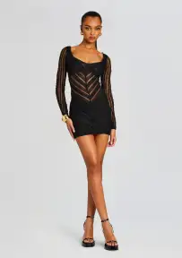 Hadsy Short Dress(Black Sham,XS)