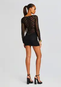 Hadsy Short Dress(Black Sham,XS)