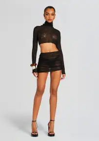 Tracy Mini Skirt(Black,XS)