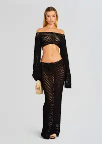 Magen Knitted Shirt(Black,XS-S)