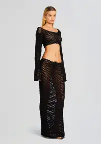 Magen Knitted Shirt(Black,XS-S)