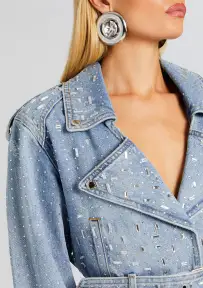 Marcie Embellished Denim Jacket(Tresca,XXS)