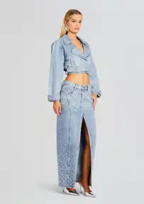 Marcie Embellished Denim Jacket(Tresca,XXS)