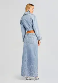 Palermo Embellished Denim Skirt(Tresca,23)