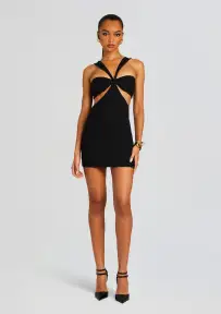 Scarlett Mini Cut Out Dress(Black,XS)