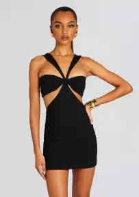 Scarlett Mini Cut Out Dress(Black,XS)
