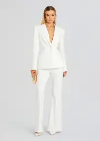 Sloan Structured Blazer(White,XS)
