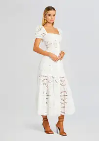 Spiana Long Dress(White Samoa,XS)