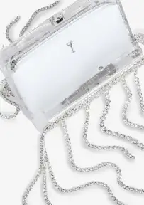 Georgina Crystal Bag - Clear/Silver