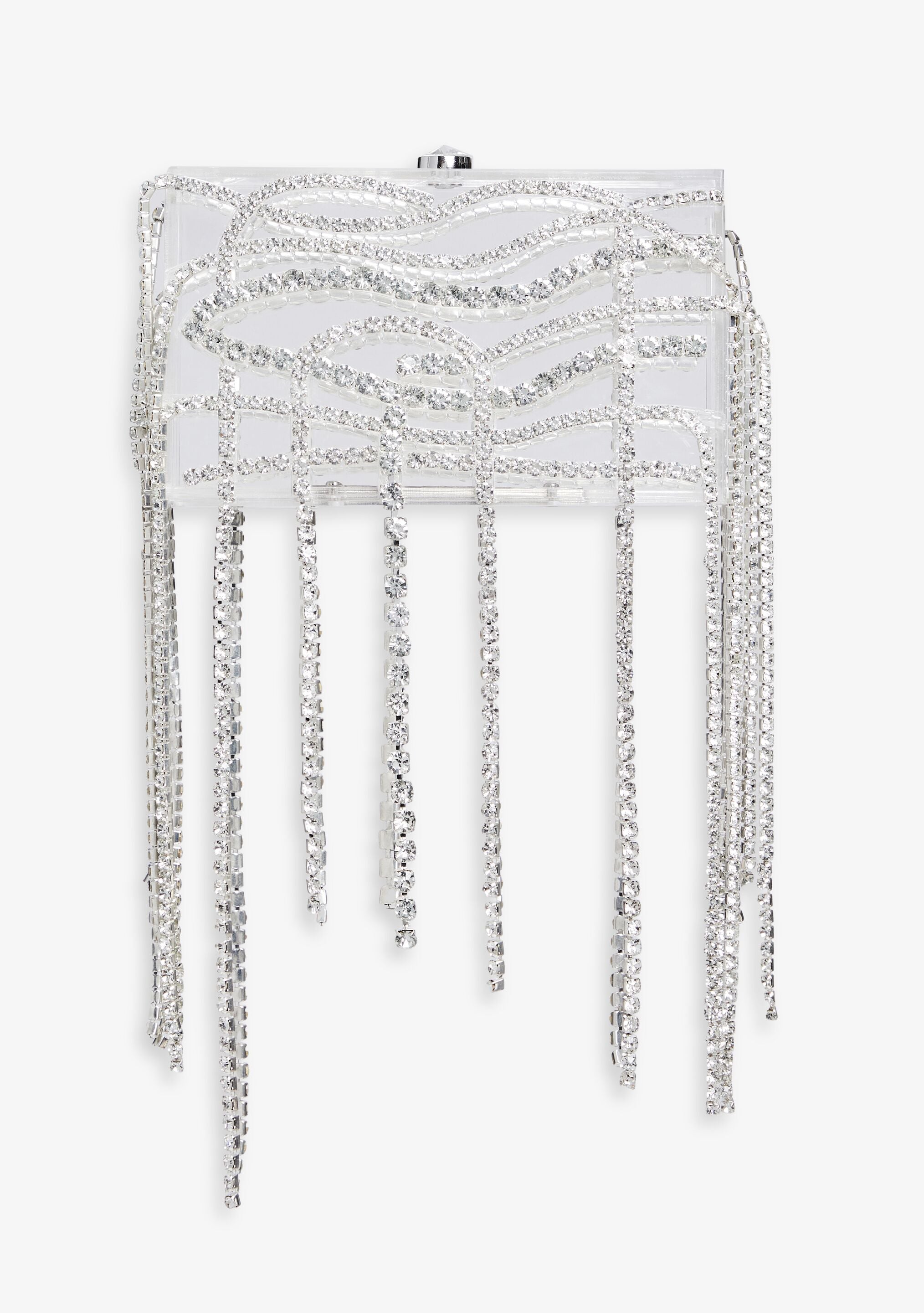 Georgina Crystal Bag - Clear/Silver