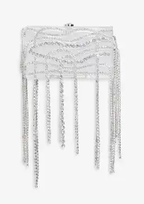 Georgina Crystal Bag - Clear/Silver