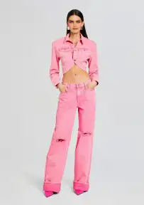 Faith Denim Jacket(Malibu Pink,XXS)